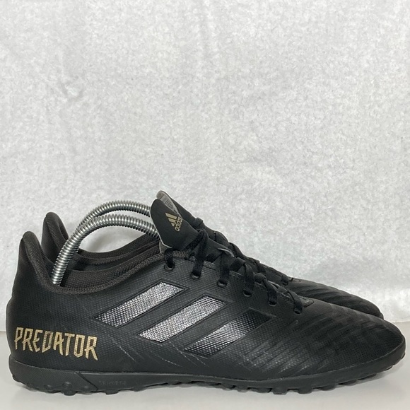 Adidas Men's Predator 19.4 TF Black Soccer Athletic Cleats Shoes SZ US 10.5 - Picture 1 of 14
